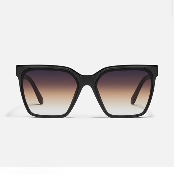 Quay Australia Black Frame Gradient Brown Lens Sunglasses main image 4